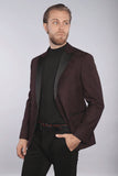 7 Downie Blazer Joey Burgundy Paisley Tuxedo Jacket On Sale - Saratoga Saddlery & International Boutiques