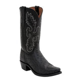 Lucchese Men's N1063 Quilled Black Ostrich Cowboy Boot - Saratoga Saddlery & International Boutiques