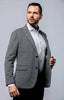 7 Downie Street Mens Grey Knit Sports Coat Blazer Adler ON SALE