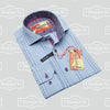 7 Downie Street Long Sleeve Mens Dress Shirt In Light Blue Style 6 - Saratoga Saddlery & International Boutiques