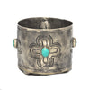 J Alexander Silver Stamped & Turquoise Wine Coaster - Saratoga Saddlery & International Boutiques