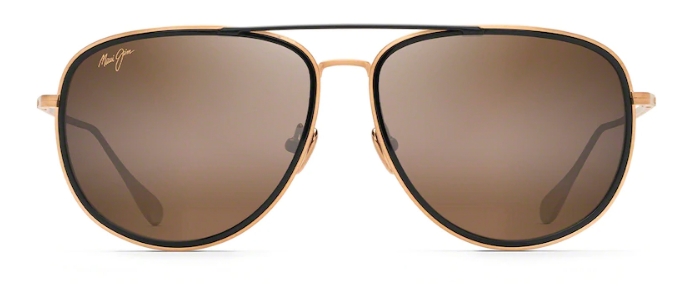 Maui Jim Fair Winds Polarized Aviator Sunglasses in Gold Black Rim H554-16M - Saratoga Saddlery & International Boutiques