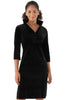 Gretchen Scott Ruffneck Dress DRRNSV Black Velvet FW20 - Saratoga Saddlery & International Boutiques