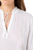 Liverpool Ruffle Neck Tie-Front Blouse LM8037Y35 - Saratoga Saddlery & International Boutiques