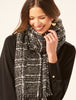 GiftCraft 405880 CHARLIE PAIGE Blanket Shawl Black White Grey - Saratoga Saddlery & International Boutiques