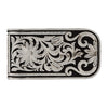 Montana Silversmiths MCL27 Black/Silver Floral Scroll Money Clip - Saratoga Saddlery & International Boutiques
