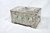 J. Alexander Handmade Rustic Silver 9-Stone Turquoise Box - Saratoga Saddlery & International Boutiques