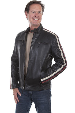 Artico Gringolino Ruffle Leather Jacket