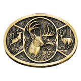 Montana Silversmith Deer Heritage Attitude Belt Buckle - Saratoga Saddlery & International Boutiques