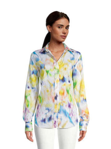 Jude Connally Chris Tunic Top in Ocean Abstract Aqua ON SALE!