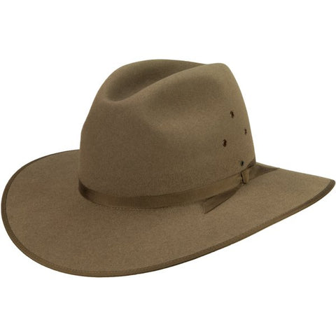 Kangaroo Leather Hat - Dark Brown Outback Survival gear