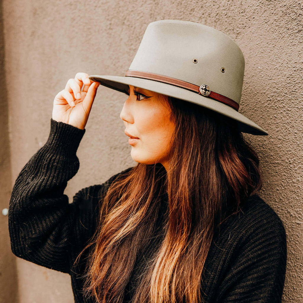 American Hat Walkabout in Olive FW22 - Saratoga Saddlery & International Boutiques