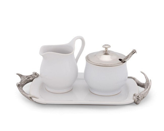 Vagabond House Antler Sugar and Creamer Set B317A - Saratoga Saddlery & International Boutiques