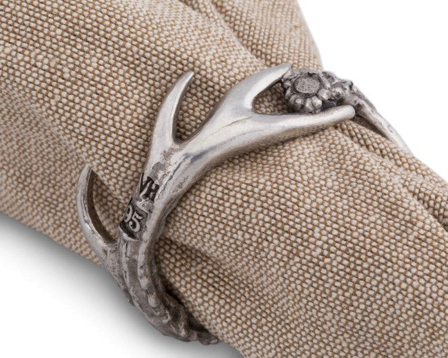 Vagabond House Pewter Antler Napkin Ring - Saratoga Saddlery & International Boutiques