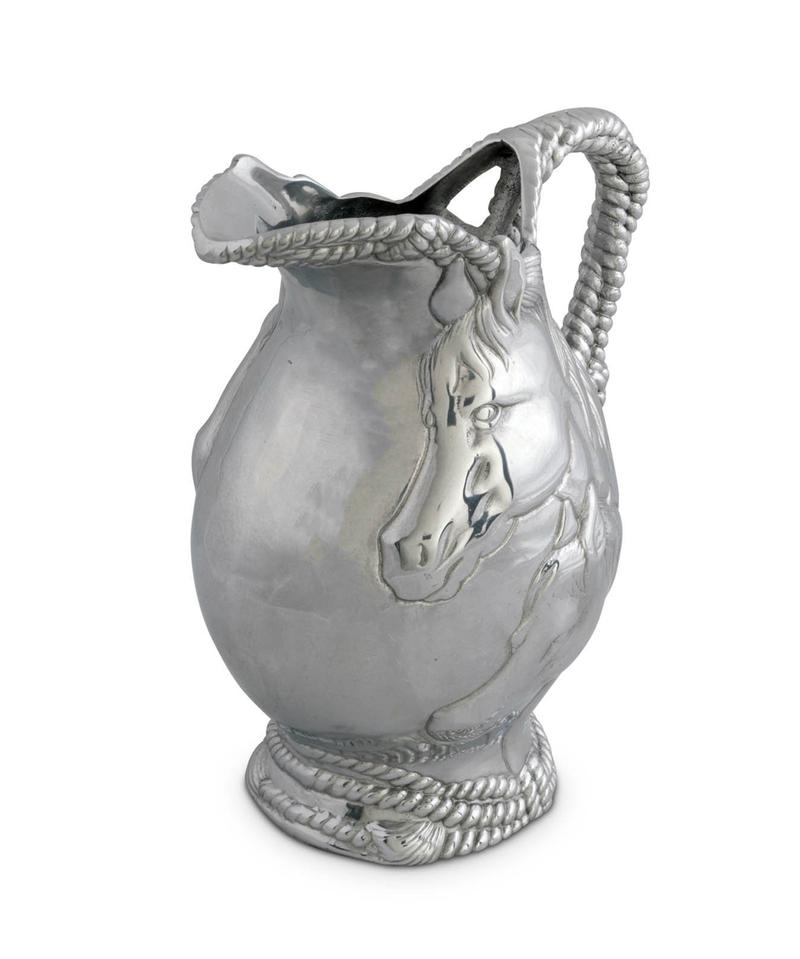 Arthur Court 102068 Metal Horse and Rope Pitcher - Saratoga Saddlery & International Boutiques