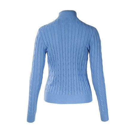 Blue cable knit sweater – Made in italy