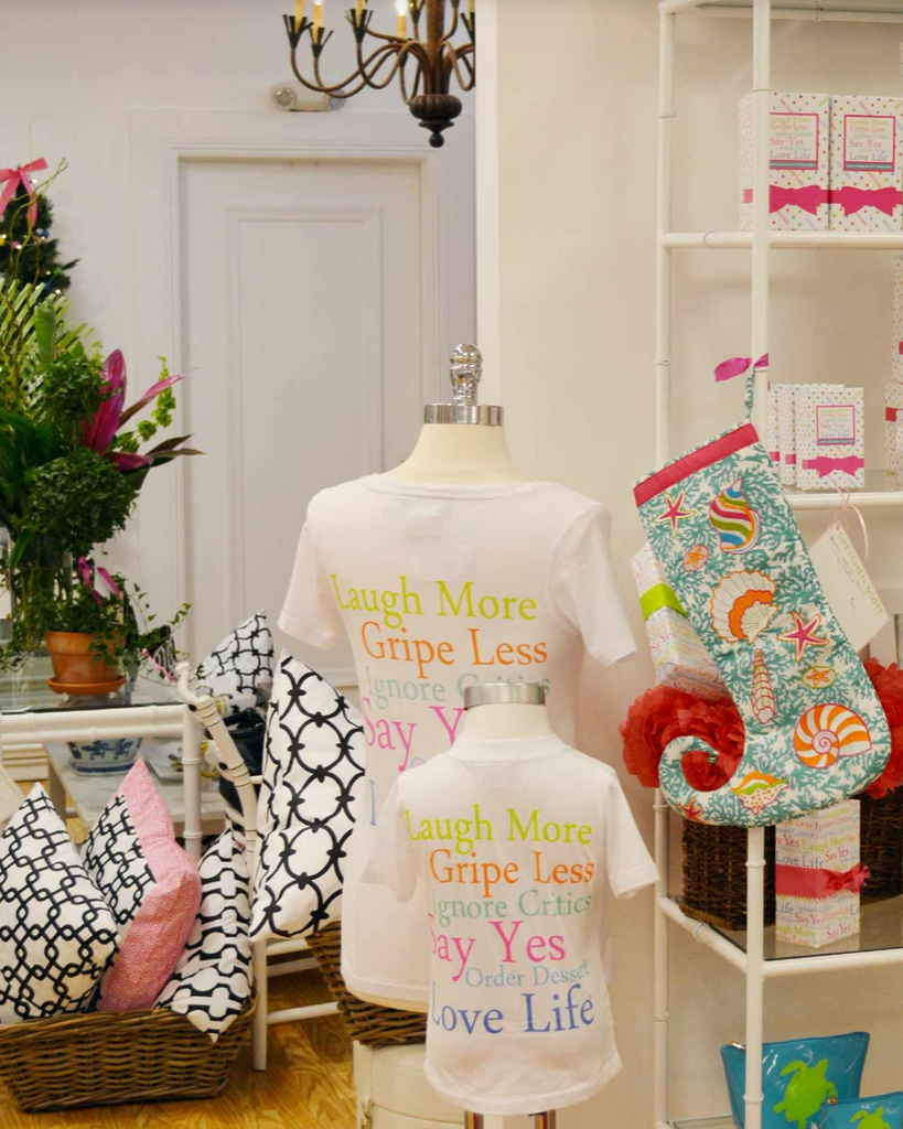 Gretchen Scott Laugh More Child T-Shirt in White COTECH - Saratoga Saddlery & International Boutiques