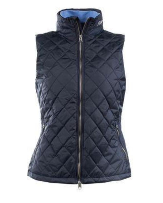 BVertigo Womens Eugene Quilted Vest in Navy - Saratoga Saddlery & International Boutiques