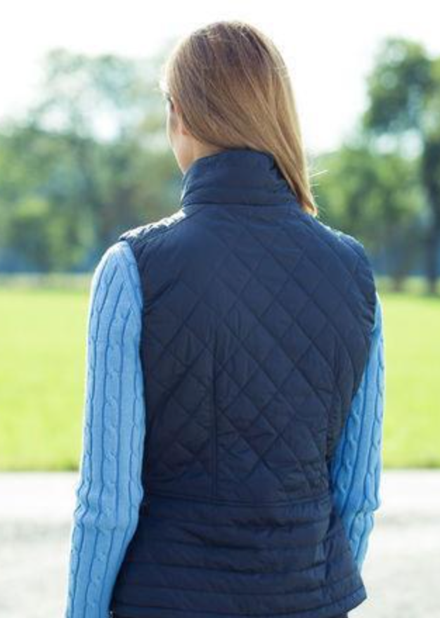 BVertigo Womens Eugene Quilted Vest in Navy - Saratoga Saddlery & International Boutiques