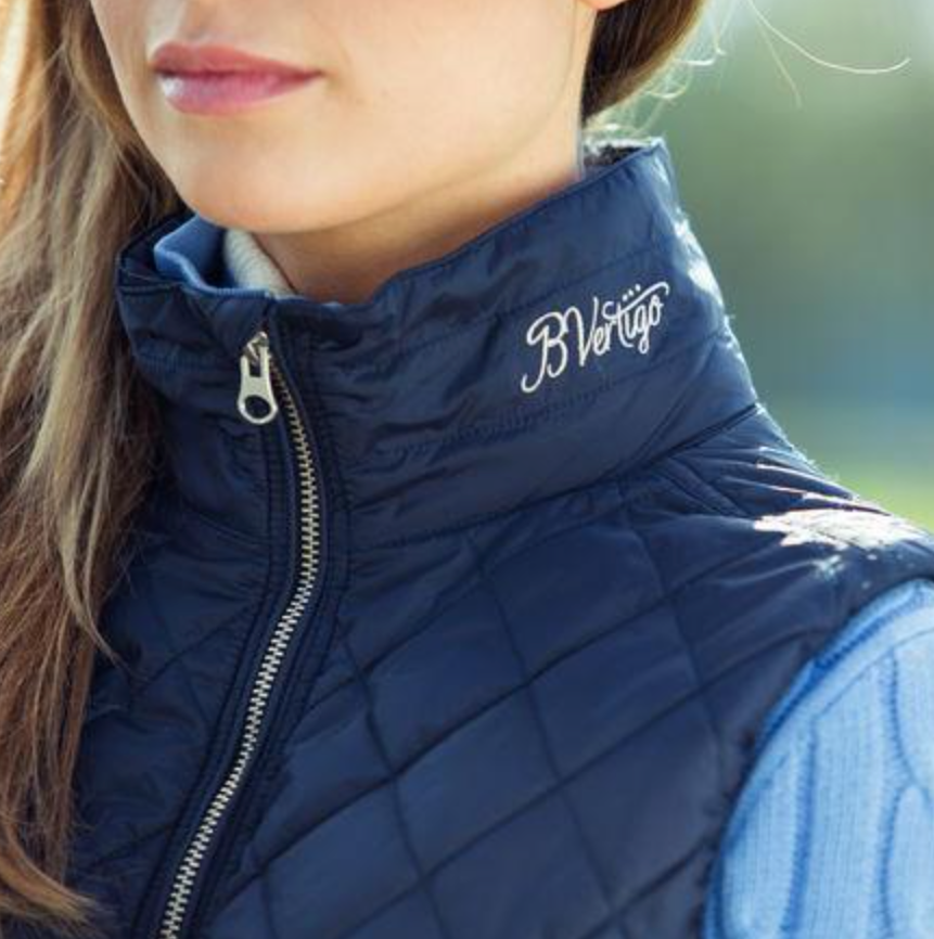 BVertigo Womens Eugene Quilted Vest in Navy - Saratoga Saddlery & International Boutiques