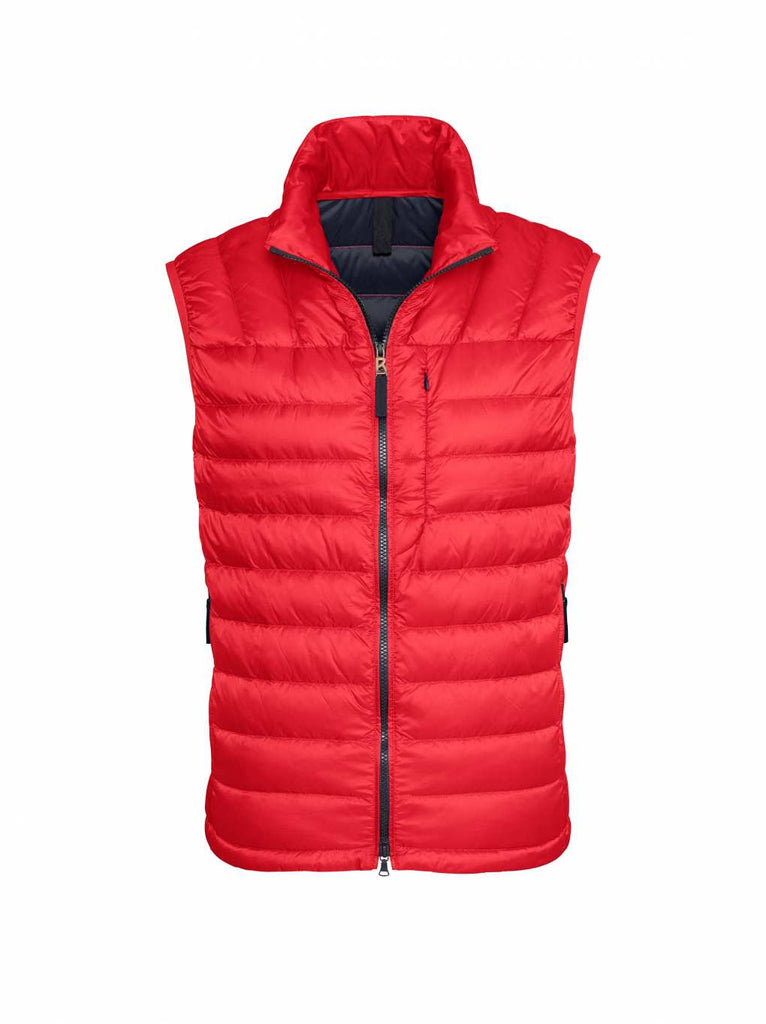 Bogner Man - Men's Lightweight Down Levy Vest in Fire Red - Saratoga Saddlery & International Boutiques