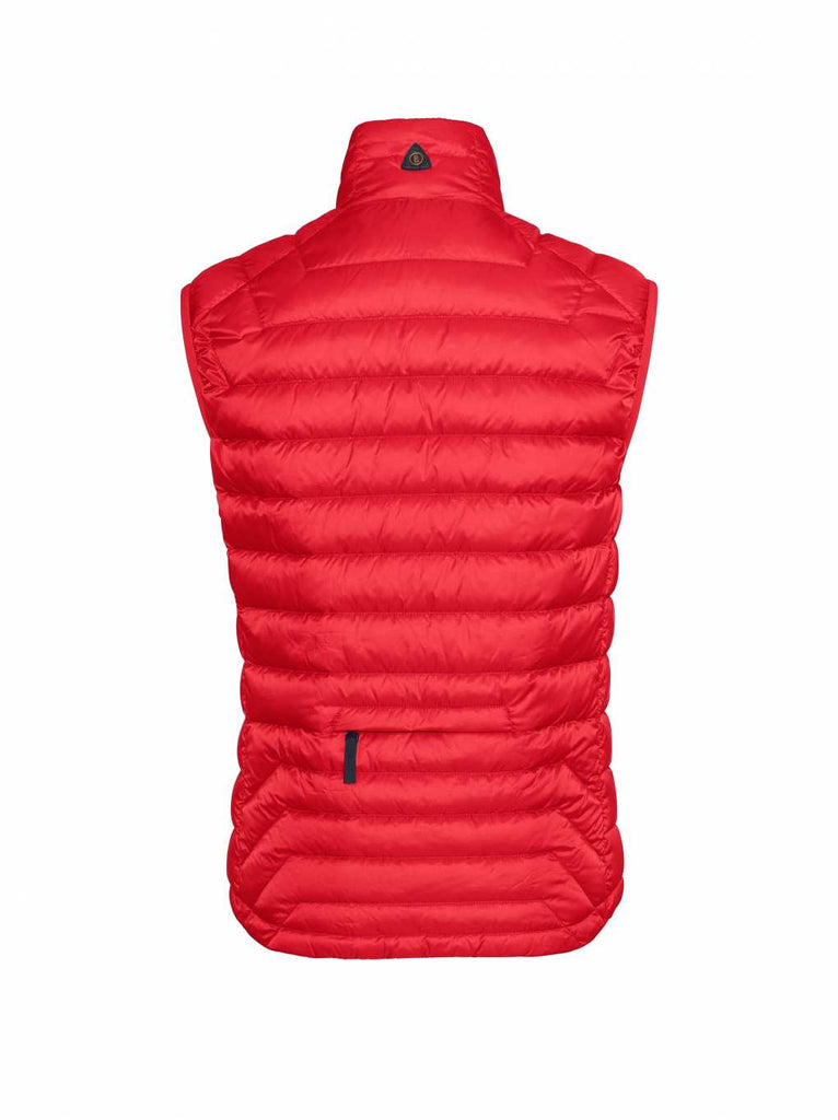 Bogner Man - Men's Lightweight Down Levy Vest in Fire Red - Saratoga Saddlery & International Boutiques