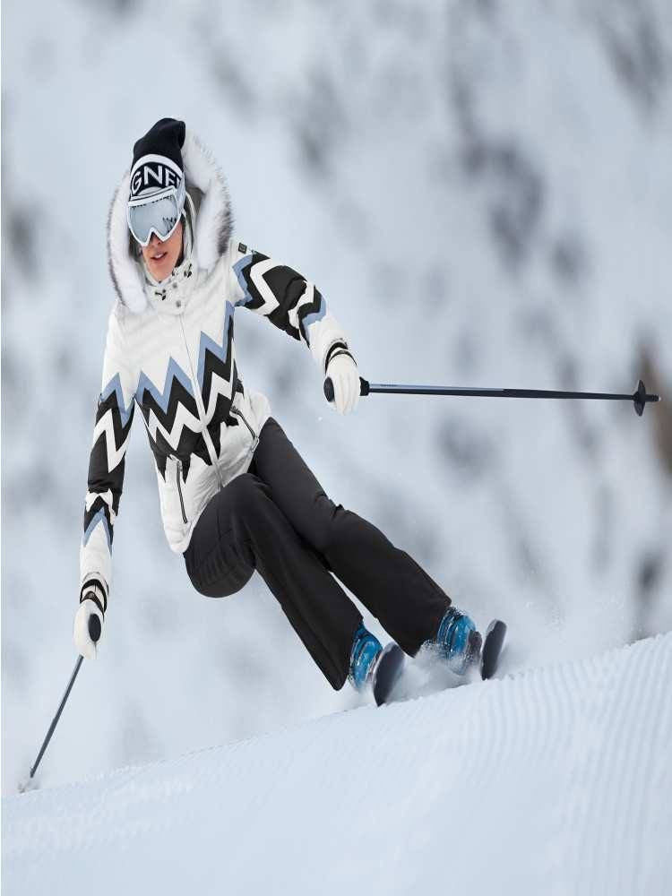 Bogner Women s Nara Ski Jacket in White Navy Saratoga Saddlery