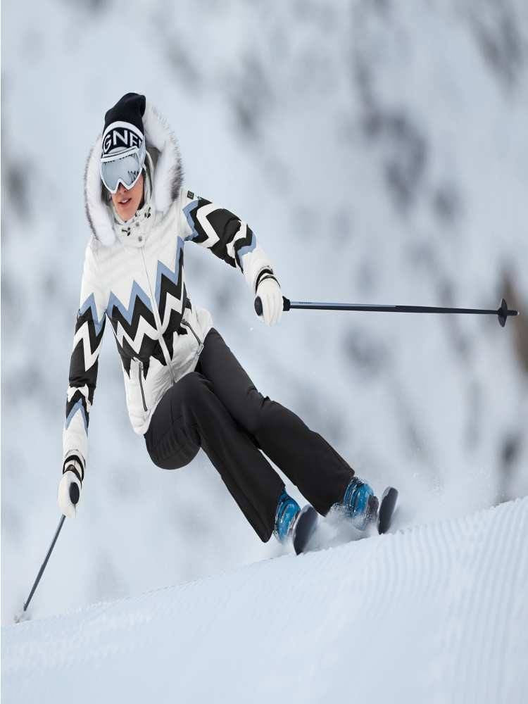 Bogner Women's Nara Ski Jacket in White/Navy - Saratoga Saddlery & International Boutiques
