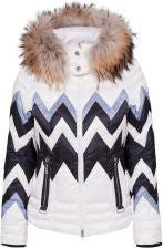 Bogner Women's Nara Ski Jacket in White/Navy - Saratoga Saddlery & International Boutiques