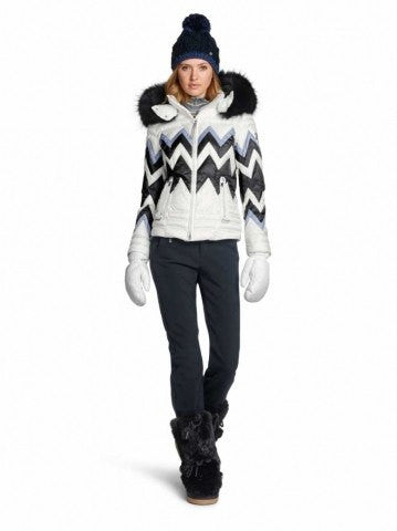 Bogner Women's Nara Ski Jacket in White/Navy - Saratoga Saddlery & International Boutiques