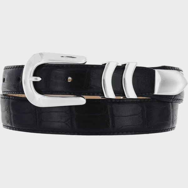 Brighton Catera Black Croco 19403 Mens Belt FW23 25up - Saratoga Saddlery & International Boutiques