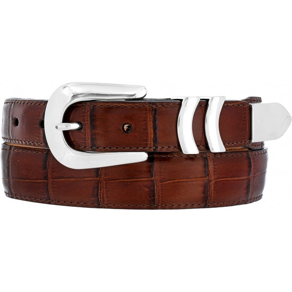Brighton Catera Men's Brown Croco Belt 19407 FW23 26up