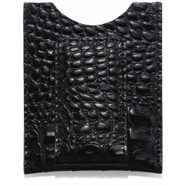 Brighton Kansas Hornback Croc Money Clip Black E70063 FW22 - Saratoga Saddlery & International Boutiques