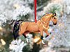 Classy Equine Buckskin Quarter Horse Christmas Ornament- Adorned With Star Garlands - Saratoga Saddlery & International Boutiques