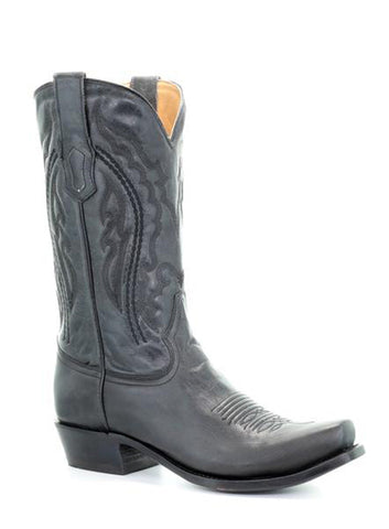 Corral Men's C3885 Black Ostrich Roper Cowboy Boot