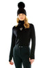 M. Miller Women's Nicola Vintage Patch Cashmere Turtleneck in Black - Saratoga Saddlery & International Boutiques