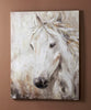 Canvas Oil Print White Horse Head Large 089260 - Saratoga Saddlery & International Boutiques