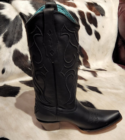 Double D Ranch by Old Gringo DDL1030 Bronco Buster in Black Blue Women's Cowboy Boots