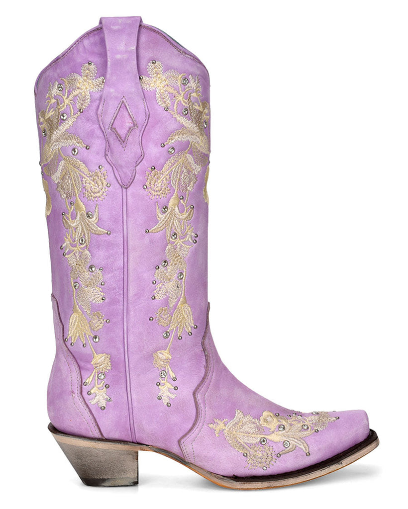 Corral Women's A4241 Lilac Purple Cowboy Boot - Saratoga Saddlery & International Boutiques