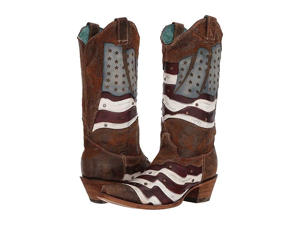 Corral C3222 Women's Corral Flag Cowboy Boot - Saratoga Saddlery & International Boutiques