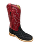 Corral Men's A4049 Cowboy Boot BLACK RED FISH EMBROIDERY SQUARE TOE - Saratoga Saddlery & International Boutiques