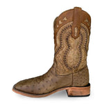 Corral Mens A4008 ORIX OSTRICH OVERLAY & EMBROIDERY & WOVEN SQ. TOE - Saratoga Saddlery & International Boutiques