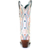 Corral Women's A3960 Cowboy Boot in White with TURQUOISE & RED EMBROIDERY & STUDS - Saratoga Saddlery & International Boutiques