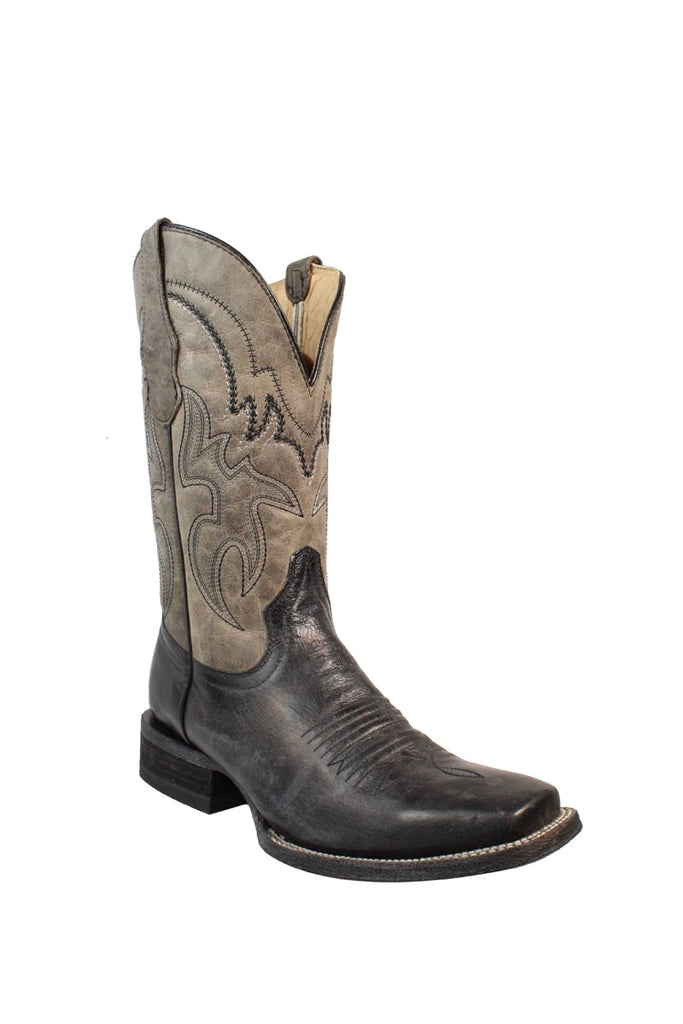Circle G Men's Black and Grey Embroidered Boot L5179 - Saratoga Saddlery & International Boutiques