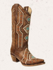 Corral Women's Brown Ethnic Embroidered and Studded Boot E1178 - Saratoga Saddlery & International Boutiques