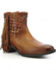 Corral Women's Tan Cutout Short Fringe Boot Q0012 - Saratoga Saddlery & International Boutiques