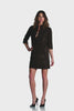 Etienne Marcel Classy Suede Leather Dress in deep brown EM7342SU