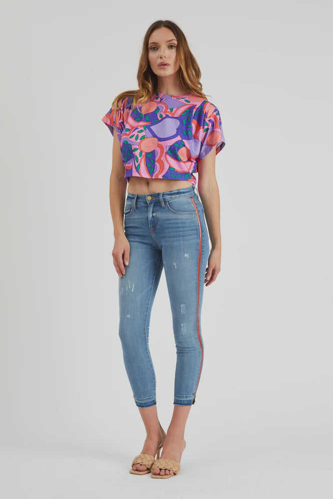 Red jeans with zippers cheap