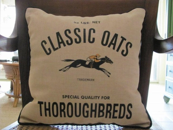 Pillow Classic Oats Handmade in the US - Saratoga Saddlery & International Boutiques