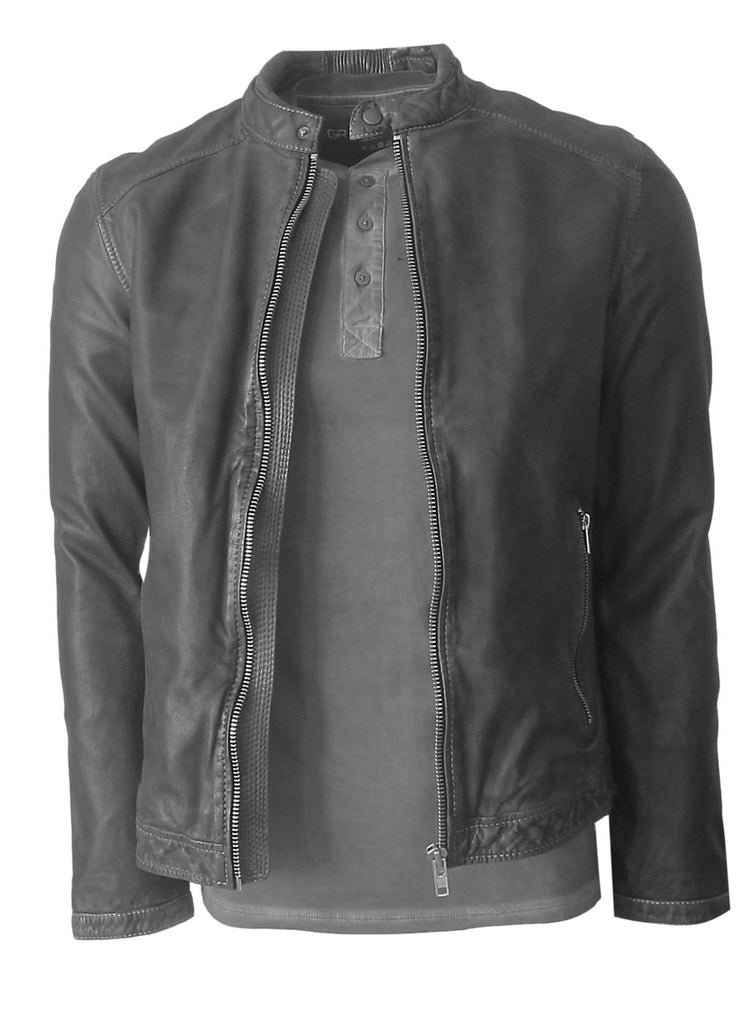 Black Leather Jacket With Web